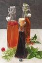 Assorted bottles of vinegar