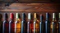 Assorted Bottles of Wine in a Cellar Royalty Free Stock Photo
