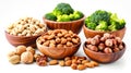 Assorted Bowls Filled With Different Types of Beans and Broccoli Royalty Free Stock Photo