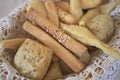 Assorted bread basket Royalty Free Stock Photo