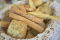 Assorted bread basket Royalty Free Stock Photo