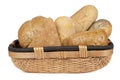 Assorted bread basket Royalty Free Stock Photo