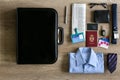 Assorted business items for travel