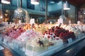 Assorted Cakes Display Case