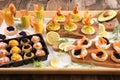 Assorted canape Royalty Free Stock Photo
