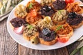 Canape with tapenade Royalty Free Stock Photo