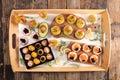 Assorted canape and toast Royalty Free Stock Photo
