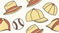 Assorted Caps Pattern for Sportswear and Casual Wear, vector design Generative AI Royalty Free Stock Photo
