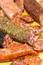 Assorted catalan spanish salami Royalty Free Stock Photo