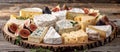 Assorted Cheese Platter Royalty Free Stock Photo