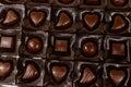 Assorted chocolate candies in box. Close-up Royalty Free Stock Photo