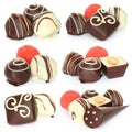 Assorted chocolate candies set Royalty Free Stock Photo