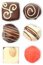 Assorted chocolate candies set Royalty Free Stock Photo