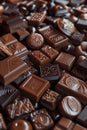 Assorted chocolate candy background Ai photo
