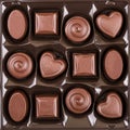 Assorted chocolate candy box Royalty Free Stock Photo