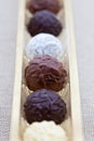 Assorted chocolate truffels