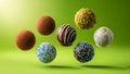 Assorted Chocolate Truffles Floating Royalty Free Stock Photo