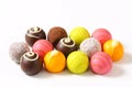 Assorted chocolate truffles and pralines Royalty Free Stock Photo