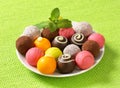 Assorted chocolate truffles and pralines Royalty Free Stock Photo