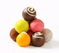 Assorted chocolate truffles and pralines Royalty Free Stock Photo