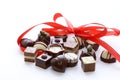 Assorted chocolates candies for dessert Royalty Free Stock Photo