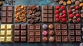 Assorted Chocolates Displayed on a Table Royalty Free Stock Photo