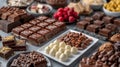Assorted Chocolates Displayed on a Table Royalty Free Stock Photo