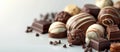 Assorted Chocolates Piled on Table Royalty Free Stock Photo