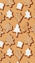 Assorted Christmas Cookies on Baking Sheet Royalty Free Stock Photo