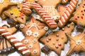 Assorted christmas gingerbread cookies Royalty Free Stock Photo