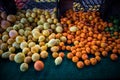 Assorted citrus fruit for sale at the farmers market Royalty Free Stock Photo