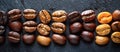 Assorted Coffee Beans Collection Royalty Free Stock Photo