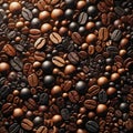 Assorted Coffee Beans Piled Up Royalty Free Stock Photo