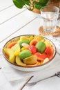 Assorted color fruit pickles, sweet and sour. Malaysian named Jeruk Buah