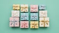 Assorted Colored Gift Boxes with Bows Royalty Free Stock Photo
