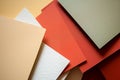 Assorted colored paper sheets background Royalty Free Stock Photo