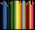 Assorted colored pencils Royalty Free Stock Photo