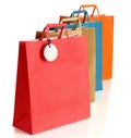 Assorted colored shopping bags Royalty Free Stock Photo