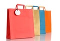 Assorted colored shopping bags Royalty Free Stock Photo