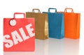 Assorted colored shopping bags Royalty Free Stock Photo