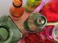 assorted colorful bottles and reflections.. Dig deep, seek within yourself Royalty Free Stock Photo