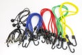 Assorted colorful bungee cprds