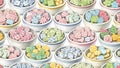 Assorted Colorful Candies in Small Bowls Royalty Free Stock Photo