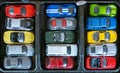 Assorted colorful car model collection in Aberfoyle Antique Market Royalty Free Stock Photo