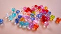 Assorted Colorful Crystal Beads Royalty Free Stock Photo