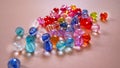 Assorted Colorful Crystal Beads Royalty Free Stock Photo