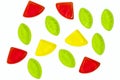 Assorted colorful fruit  jelly candy Royalty Free Stock Photo