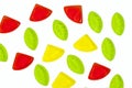 Assorted colorful fruit  jelly candy Royalty Free Stock Photo