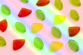 Assorted colorful fruit  jelly candy Royalty Free Stock Photo