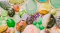 Beautiful and colorful gemstone cabochon